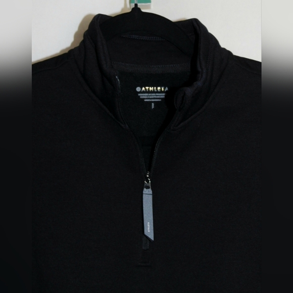 NWT Athleta Altitude Polartec Half Zip Sweatshirt Size Small Black Color - Picture 7 of 10